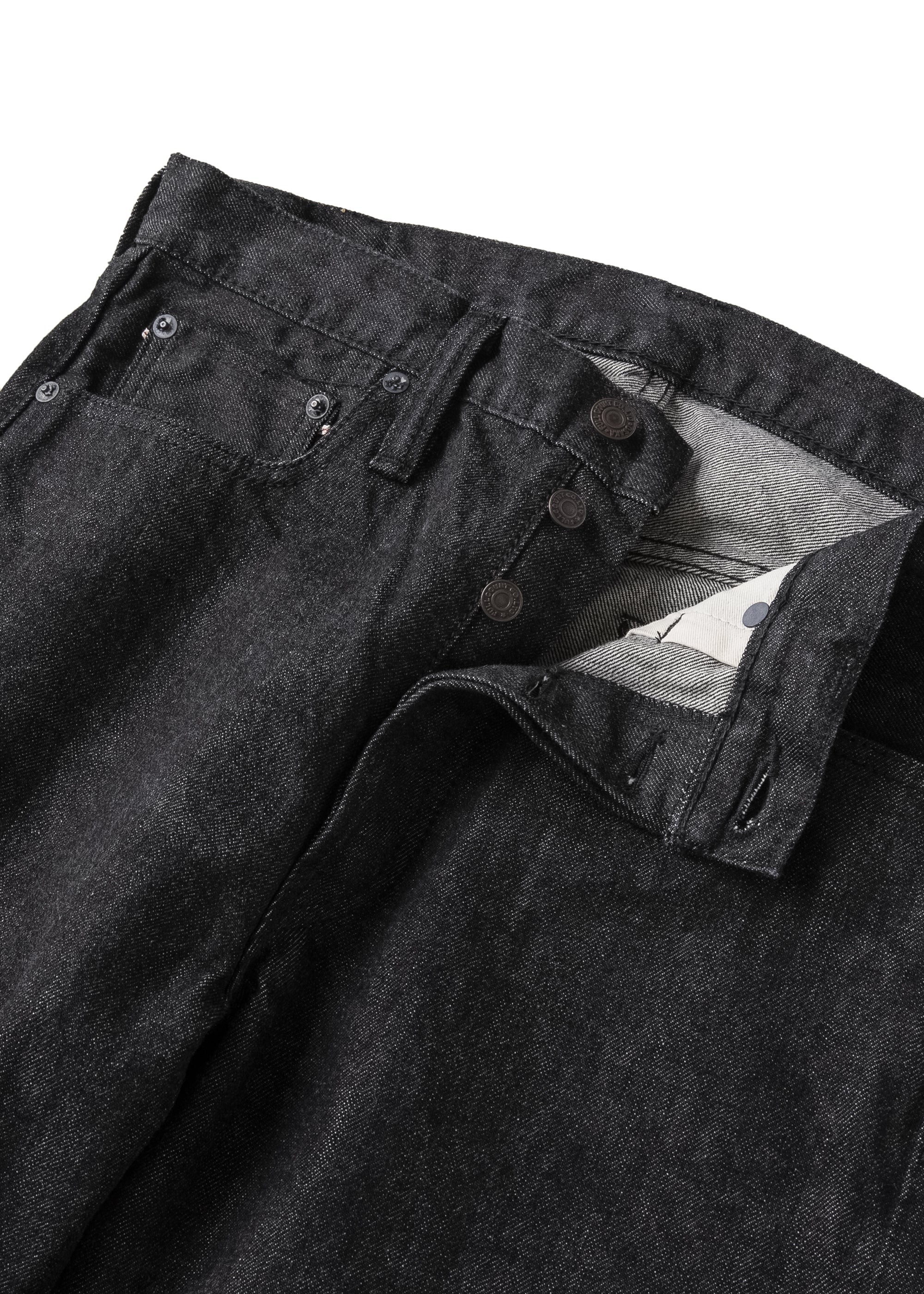 1108BK - Slim Straight Black Denim - - Image 3