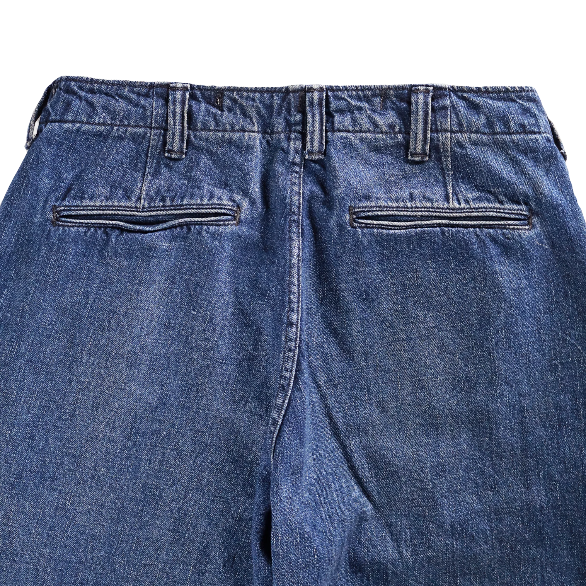 [LIMITED] 1971HW-BIG5 Denim Military trousers (Blue in Green Exclusive) - Image 5