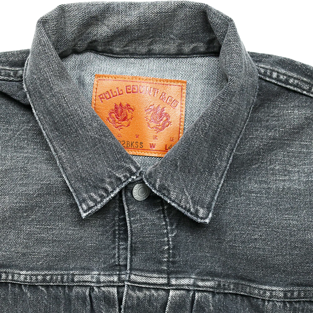 2102BKSSHW Type 2 Black Denim Jacket Dartford (Super Smooth) - Image 3