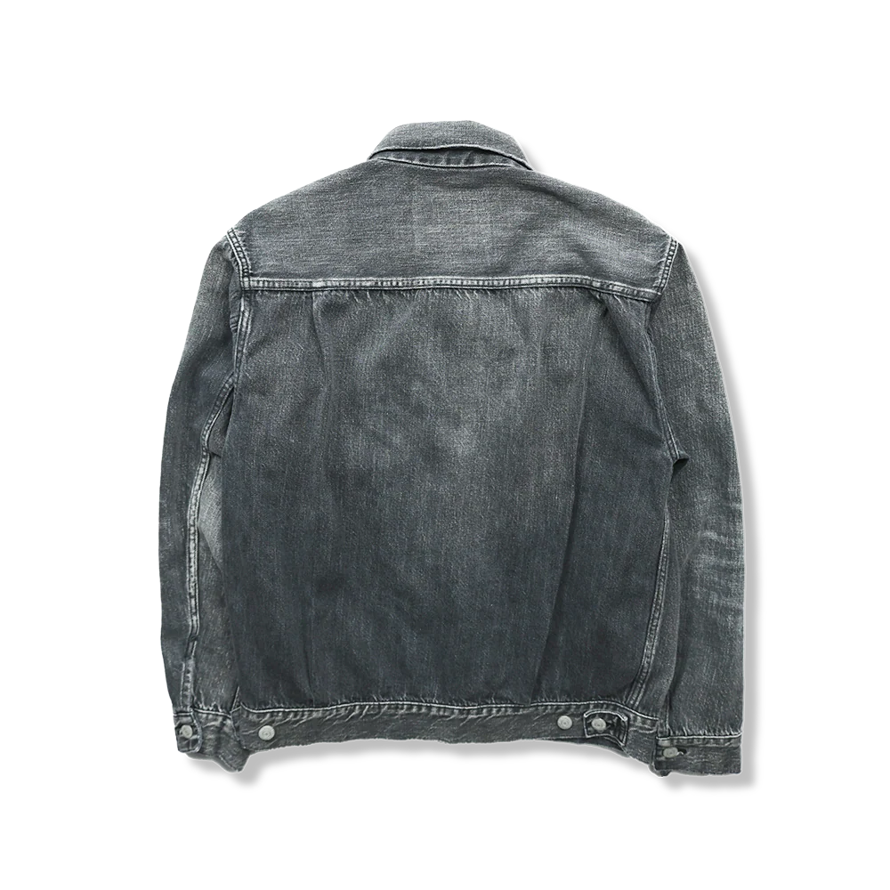 2102BKSSHW Type 2 Black Denim Jacket Dartford (Super Smooth) - Image 4