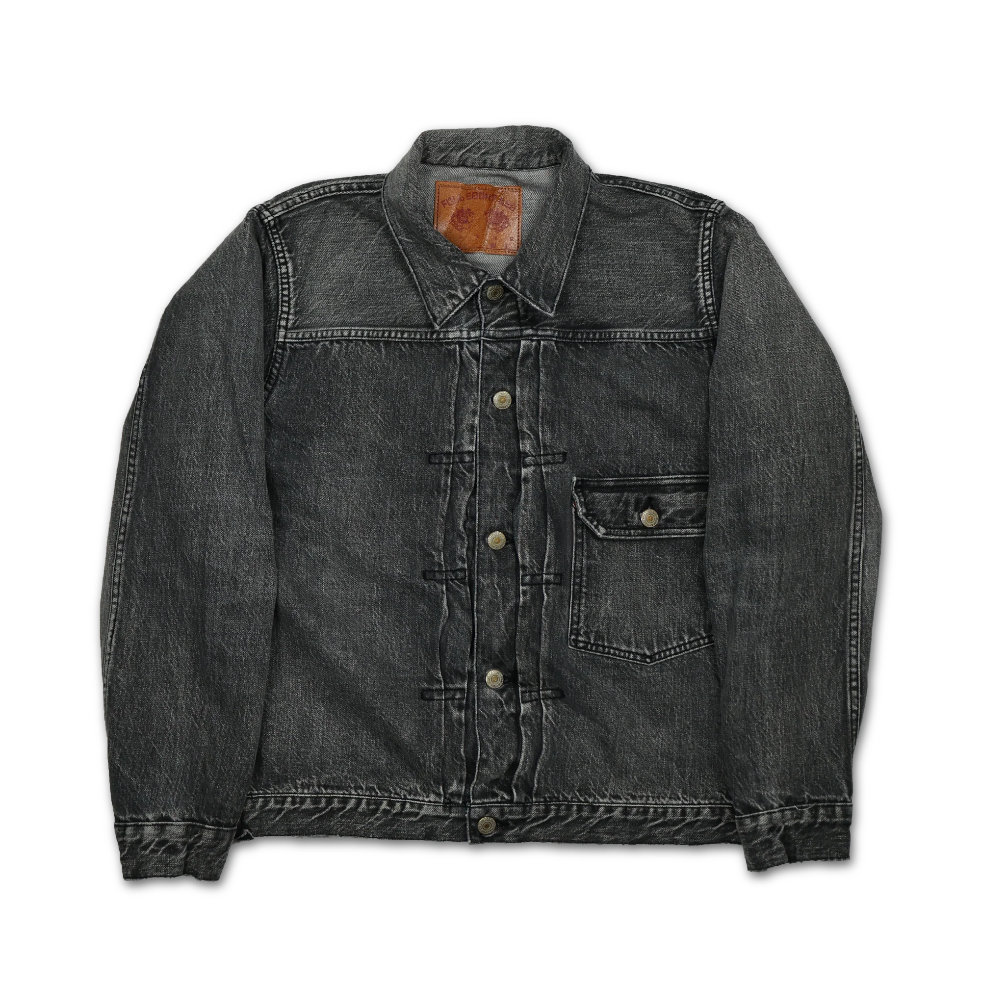 2107BKHW - Type 1 Black Denim Jacket Dartford - - Image 2