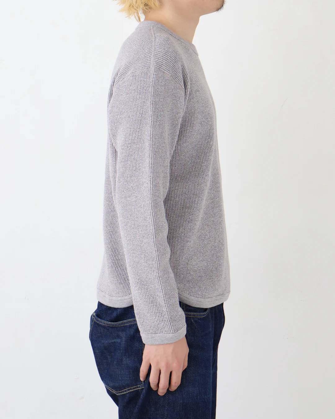 5964-24 - Twisted Heather Waffle L/S T-shirt - - Image 8