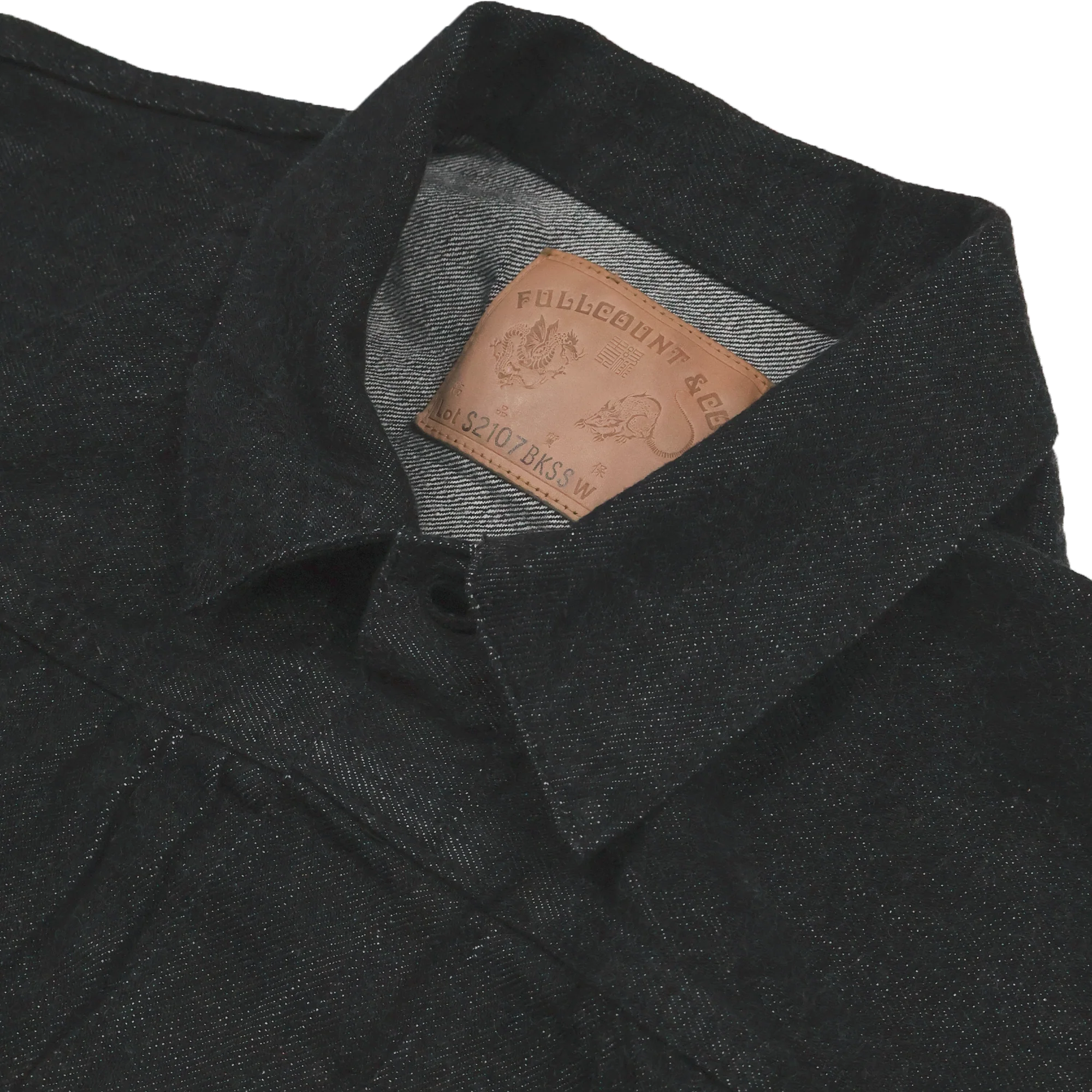 S2107BKSS-BIG - WW2 Type 1 Black Denim Jacket (Super Smooth) Limited Item - Image 5